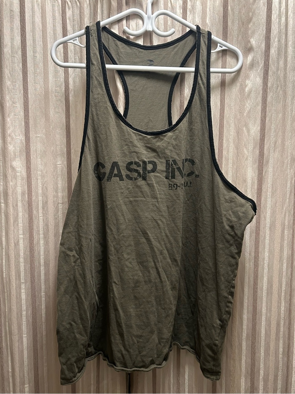 GASP Men's Olive Green Division Jersey Tank, Size XXL